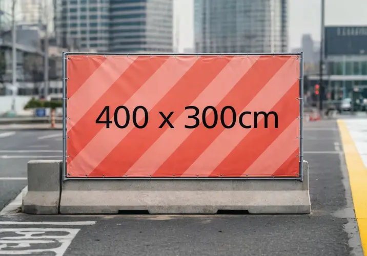 Banderole 200x300 cm imprimée avec oeillets et tenseurs