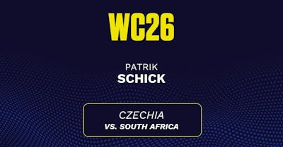 2026 World Cup player projections: Patrik Schick's predicted stats vs. South Africa