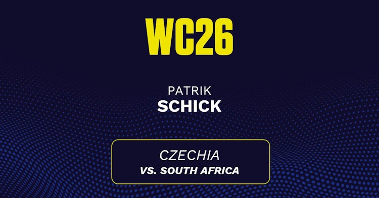 Patrik Schick projected stats for Thursday, June 18, 2026.