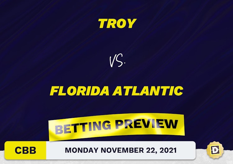 Troy vs. Florida Atlantic CBB Predictions and Odds - Nov 22, 2021