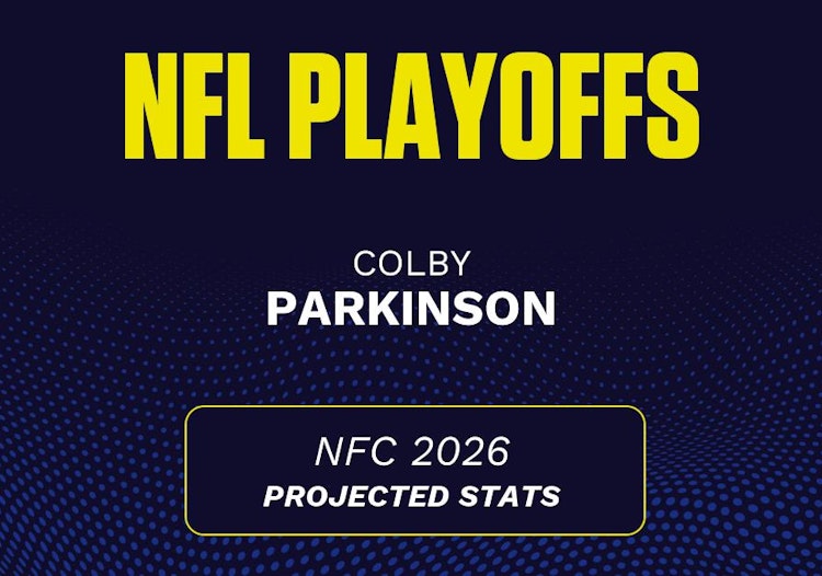Colby Parkinson projected stats for Conference Championships, 2026.
