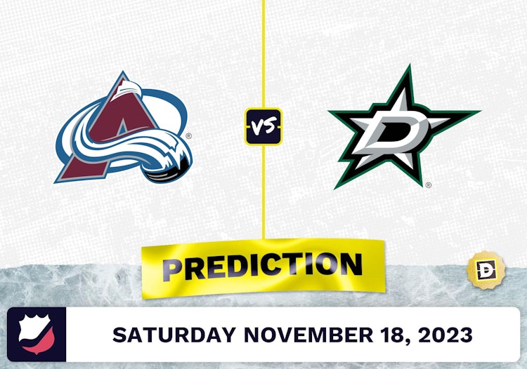 Avalanche vs. Stars Prediction and Odds - November 18, 2023