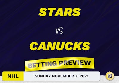 Stars vs. Canucks Predictions and Odds - Nov 7, 2021