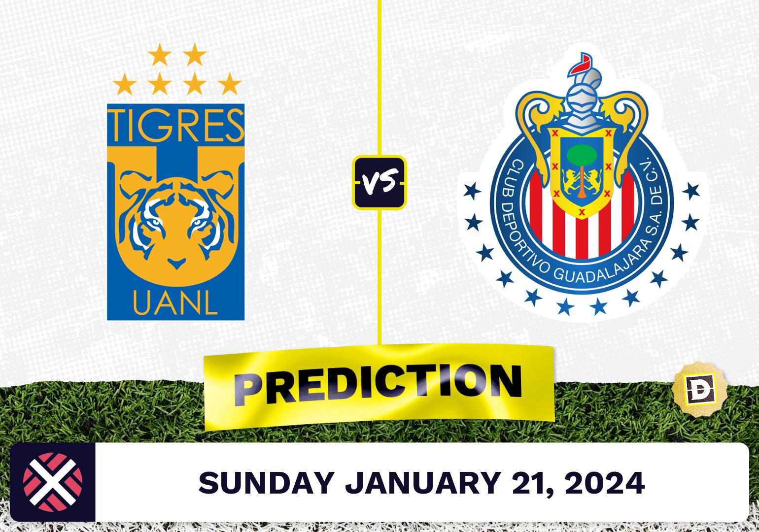 Tigres UANL vs. Guadalajara Prediction, Odds, Liga MX Picks [1/21/2024]