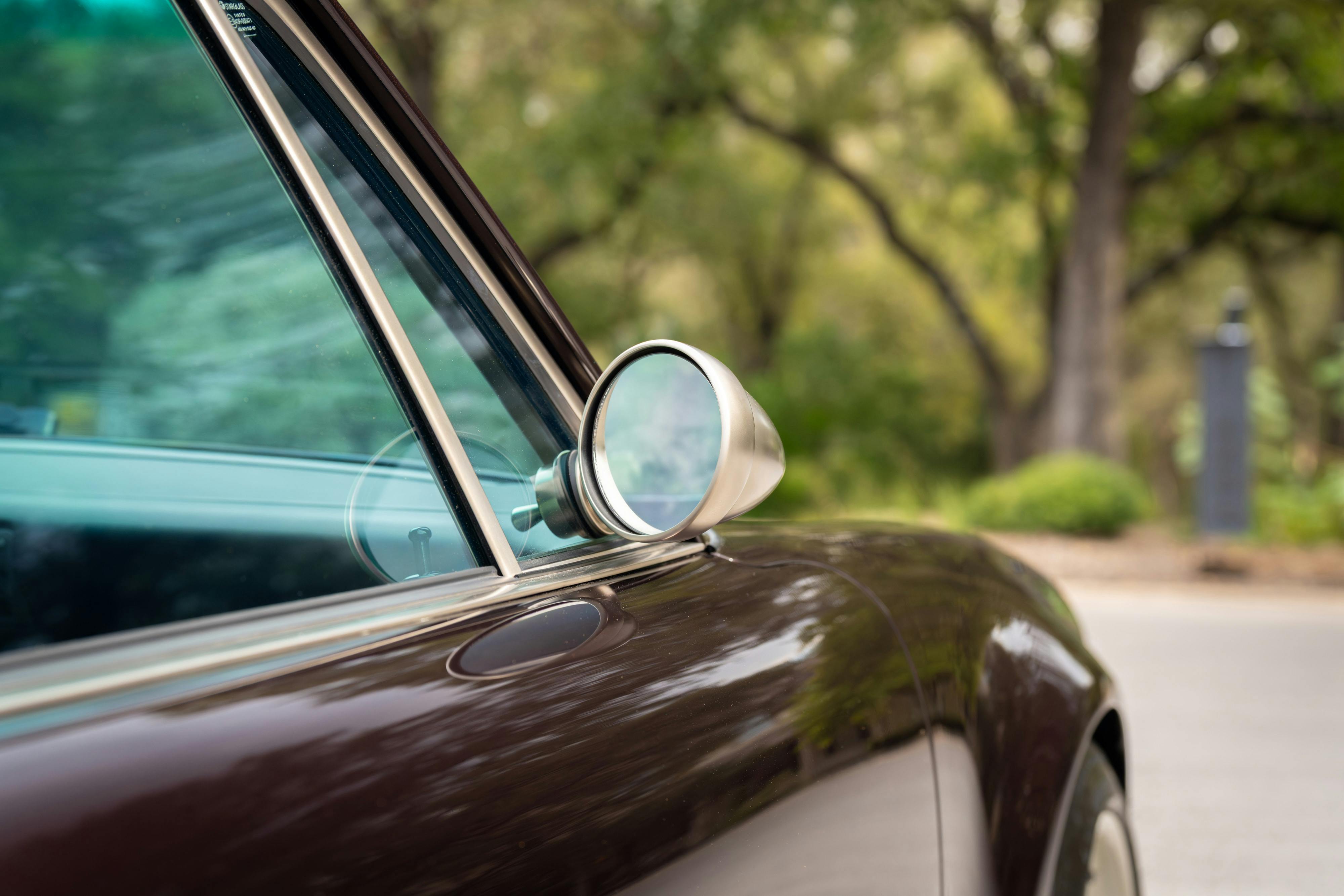 1990 Singer Porsche 911 Carrera 2 "Austin" commission in Aubergine Metallic shot in Austin, TX for a Bring a Trailer auction.