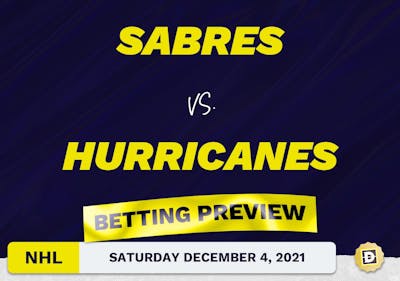 Sabres vs. Hurricanes Predictions and Odds - Dec 4, 2021