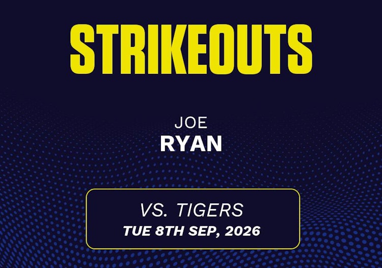 Joe Ryan projected stats for Tuesday, September 8, 2026.