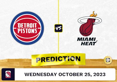 Pistons vs. Heat Prediction and Odds - October 25, 2023