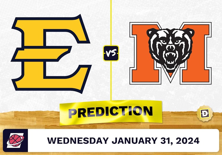 East Tennessee State vs. Mercer Prediction, Odds, College Basketball Picks [1/31/2024]