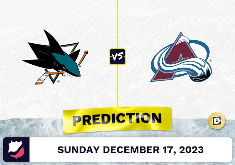 San Jose Sharks vs. Colorado Avalanche Prediction, Odds, Picks for NHL Sunday [12/17/2023]