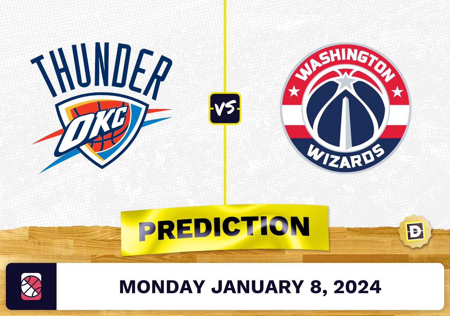 Oklahoma City Thunder vs. Washington Wizards Prediction, Odds, NBA Picks  [1/8/2024]