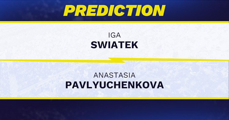 Iga Swiatek vs Anastasia Pavlyuchenkova Tennis Prediction.