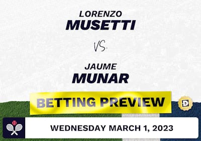 Lorenzo Musetti vs. Jaume Munar Predictions - Mar 1, 2023