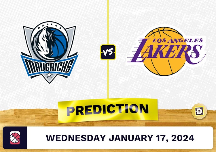 Dallas Mavericks vs. Los Angeles Lakers Prediction, Odds, NBA Picks [1/17/2024]