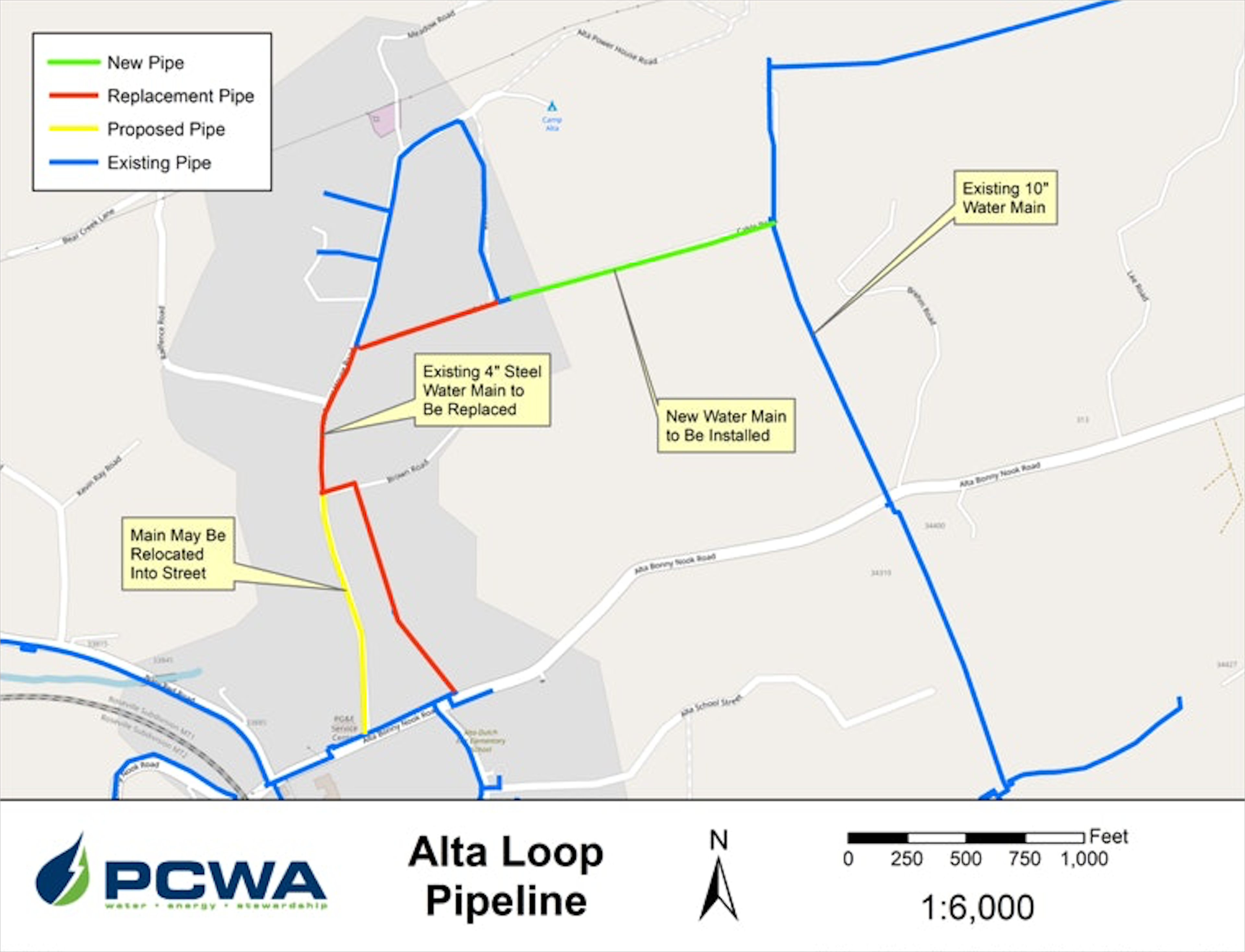 Map Figure of Alta Loop Pipeline Project