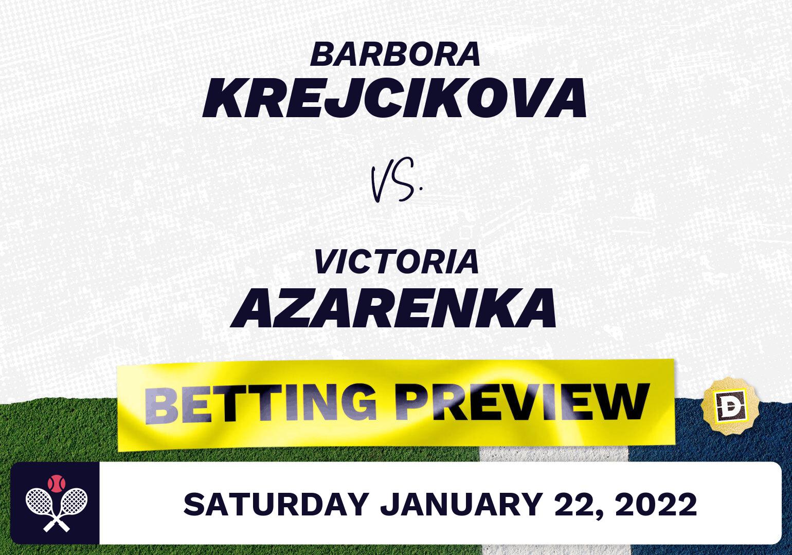Barbora Krejcikova vs. Victoria Azarenka Predictions - Jan 22, 2022