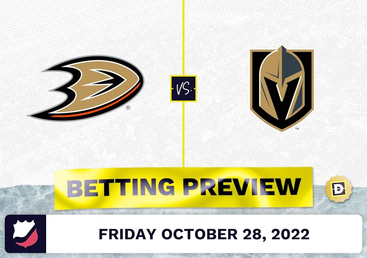 Ducks vs. Golden Knights Prediction and Odds - Oct 28, 2022