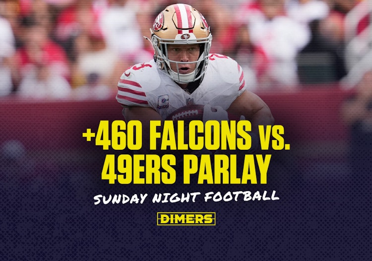 NFL Parlay bet for Sunday Night Football featuring the Falcons and 49ers.