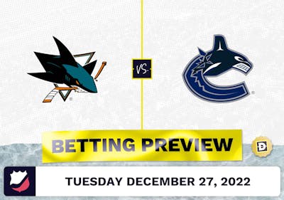 Sharks vs. Canucks Prediction and Odds - Dec 27, 2022