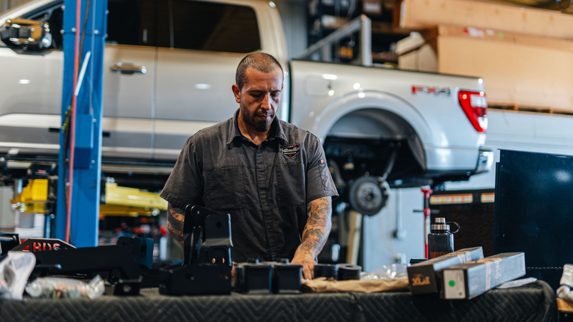 THOR Off-Road Employee intalling parts in Dripping Springs, TX