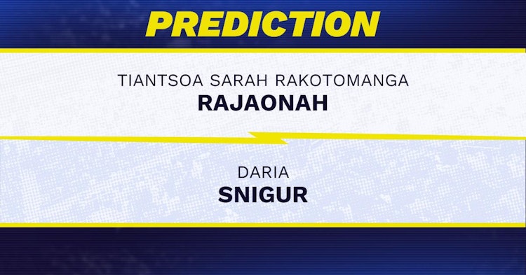 Tiantsoa Rakotomanga Rajaonah vs Daria Snigur Tennis Prediction.