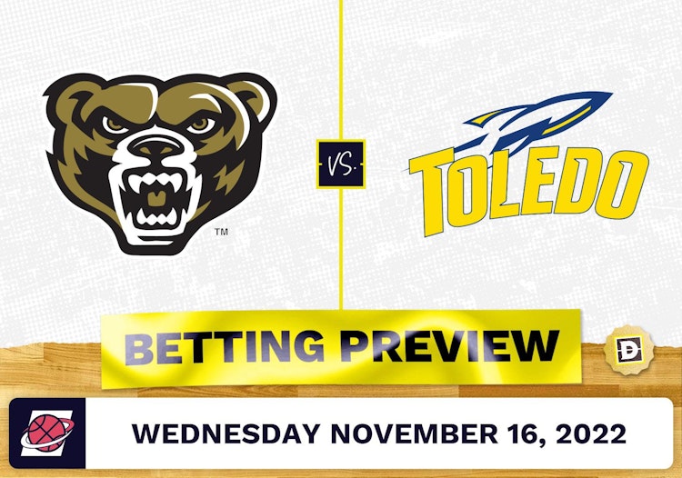 Oakland vs. Toledo CBB Prediction and Odds - Nov 16, 2022