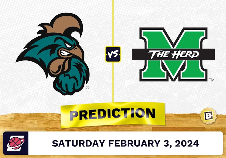 Coastal Carolina vs. Marshall Prediction, Odds, College Basketball Picks [2/3/2024]