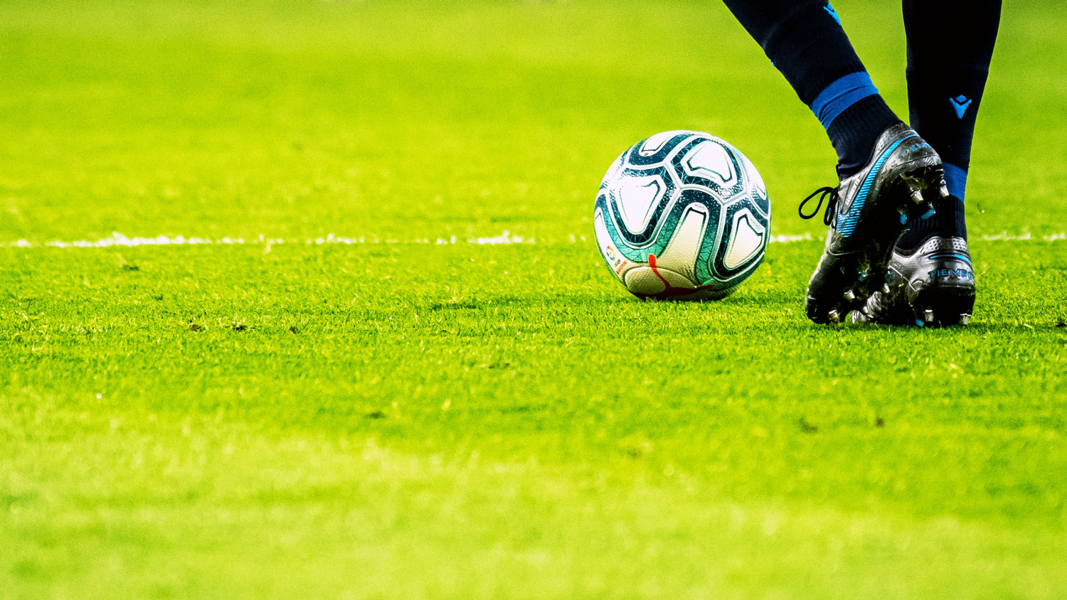 Soccer Ball on a Football Pitch Ahead of the 2026 World Cup.