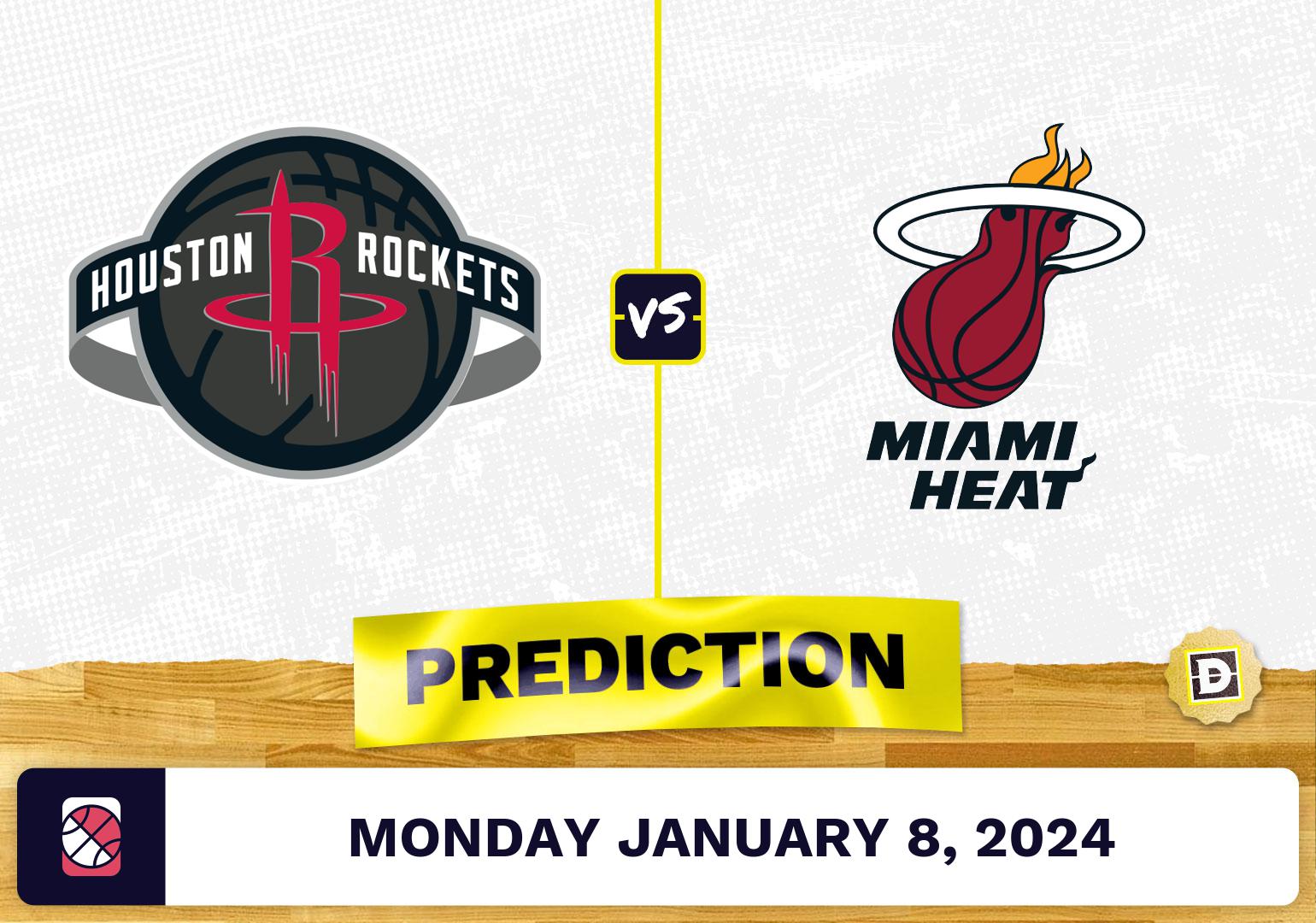 Houston Rockets vs. Miami Heat Prediction, Odds, NBA Picks  [1/8/2024]