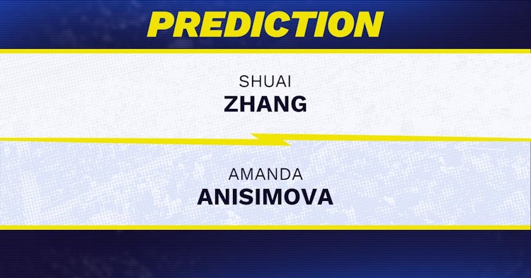 Shuai Zhang vs Amanda Anisimova Tennis Prediction.