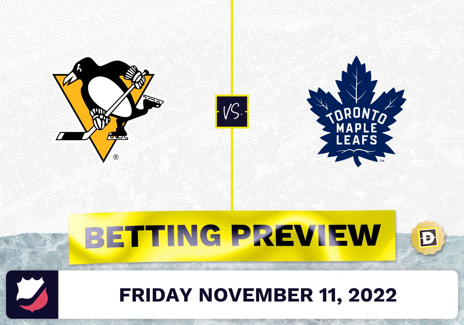 Penguins vs. Maple Leafs Prediction and Odds - Nov 11, 2022