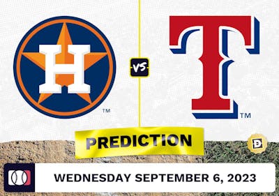 Astros vs. Rangers Prediction for MLB Wednesday [9/6/2023]