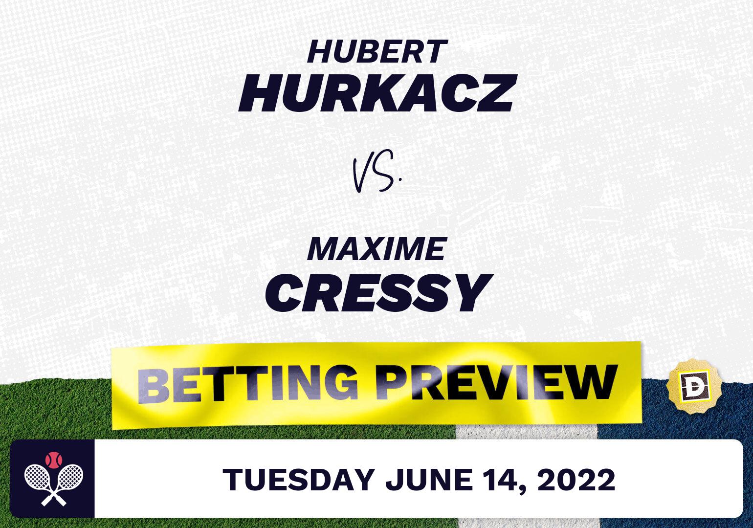 Hubert Hurkacz vs. Maxime Cressy Predictions - Jun 14, 2022