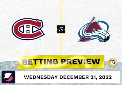 Canadiens vs. Avalanche Prediction and Odds - Dec 21, 2022