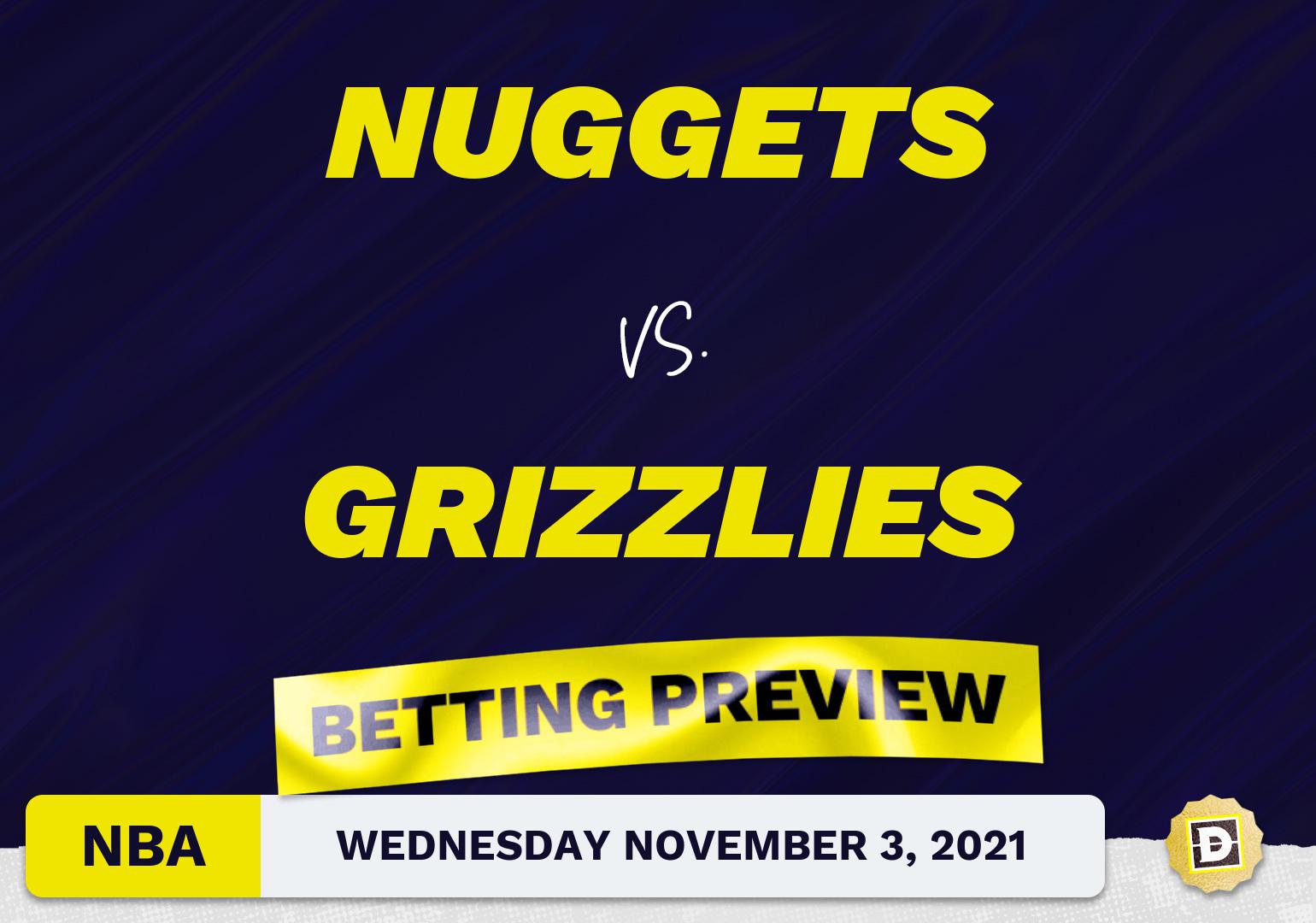 Nuggets vs. Grizzlies Predictions and Odds - Nov 3, 2021