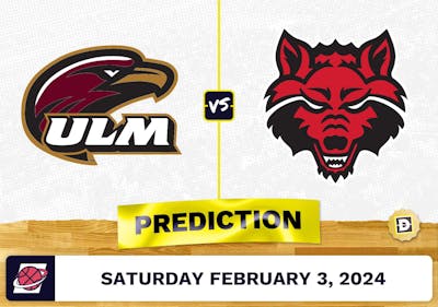 Louisiana-Monroe vs. Arkansas State Prediction, Odds, College Basketball Picks [2/3/2024]