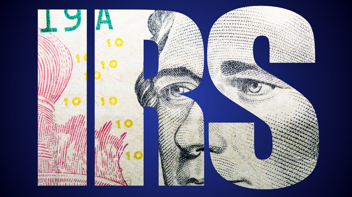 IRS tax scams 2026 concept with U.S. currency and IRS lettering