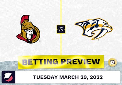Senators vs. Predators Predictions and Odds - Mar 29, 2022