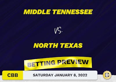 Middle Tennessee vs. North Texas CBB Predictions and Odds - Jan 8, 2022