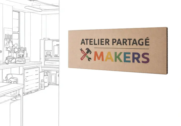 Impression professionnelle sur panneau carton alvéolaire double microcannelure