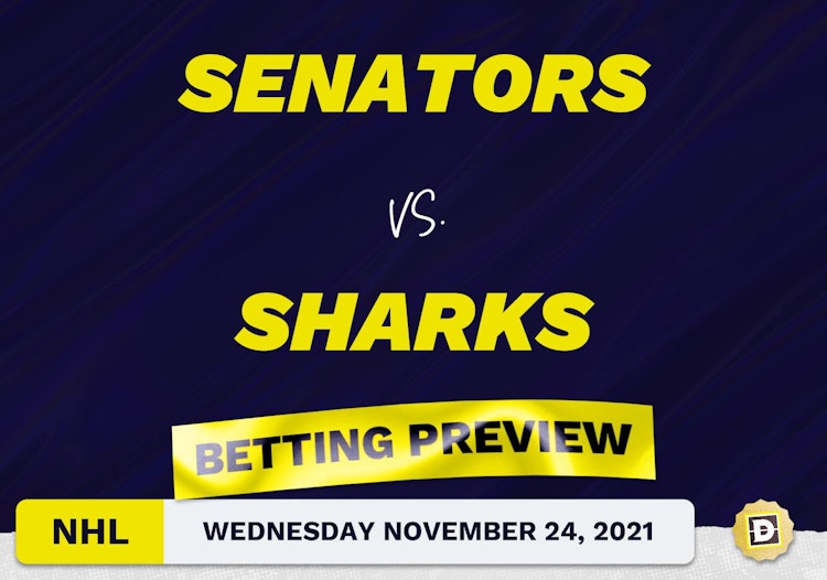 Senators vs. Sharks Predictions and Odds - Nov 24, 2021