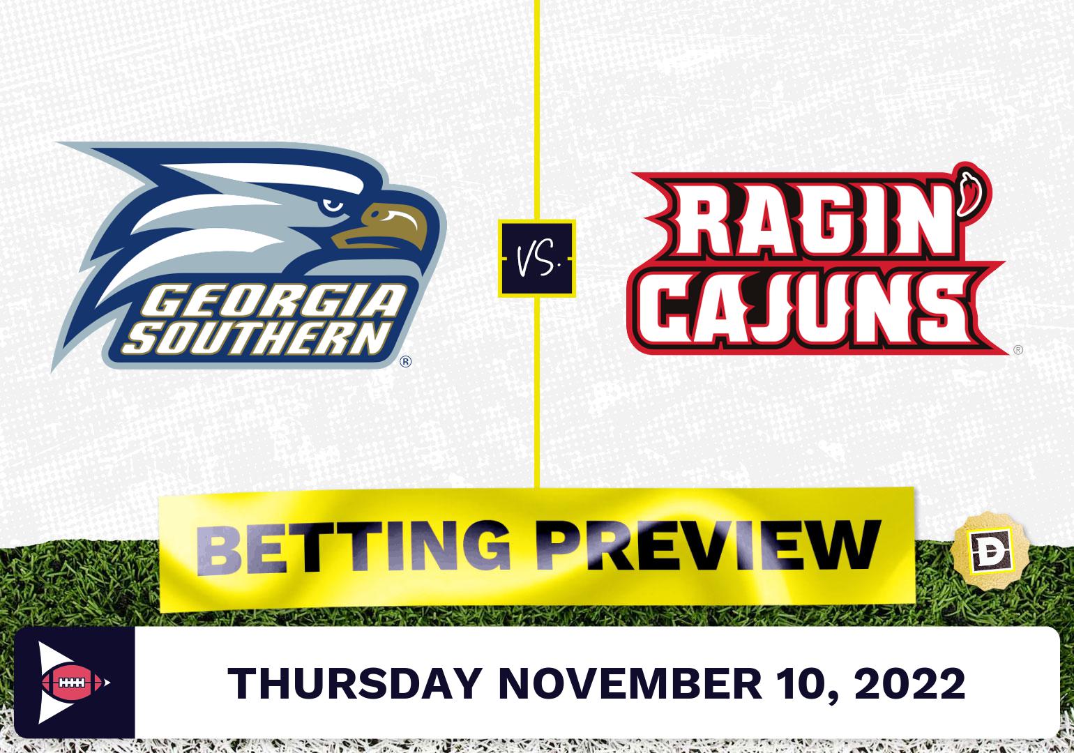 Georgia Southern vs. Louisiana-Lafayette CFB Prediction and Odds - Nov 10, 2022