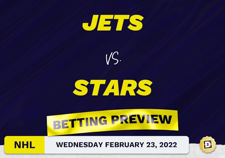 Jets vs. Stars Predictions and Odds - Feb 23, 2022