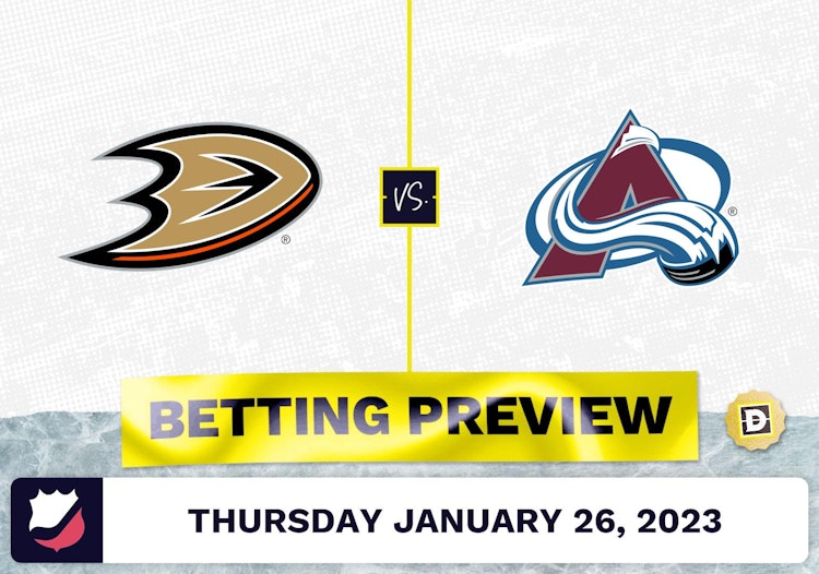 Ducks vs. Avalanche Prediction and Odds - Jan 26, 2023