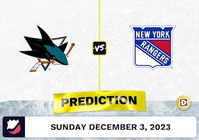 San Jose Sharks vs. NY Rangers Prediction and Odds - December 3, 2023