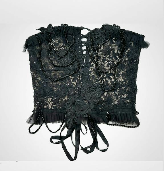 Black Lace beaded corset