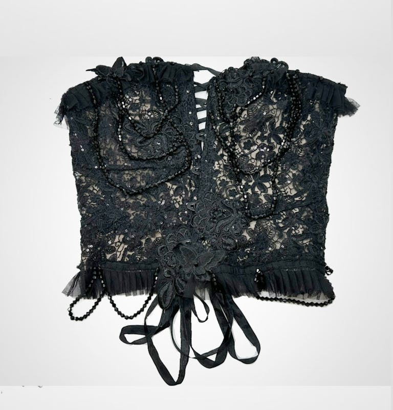 Black Lace beaded corset