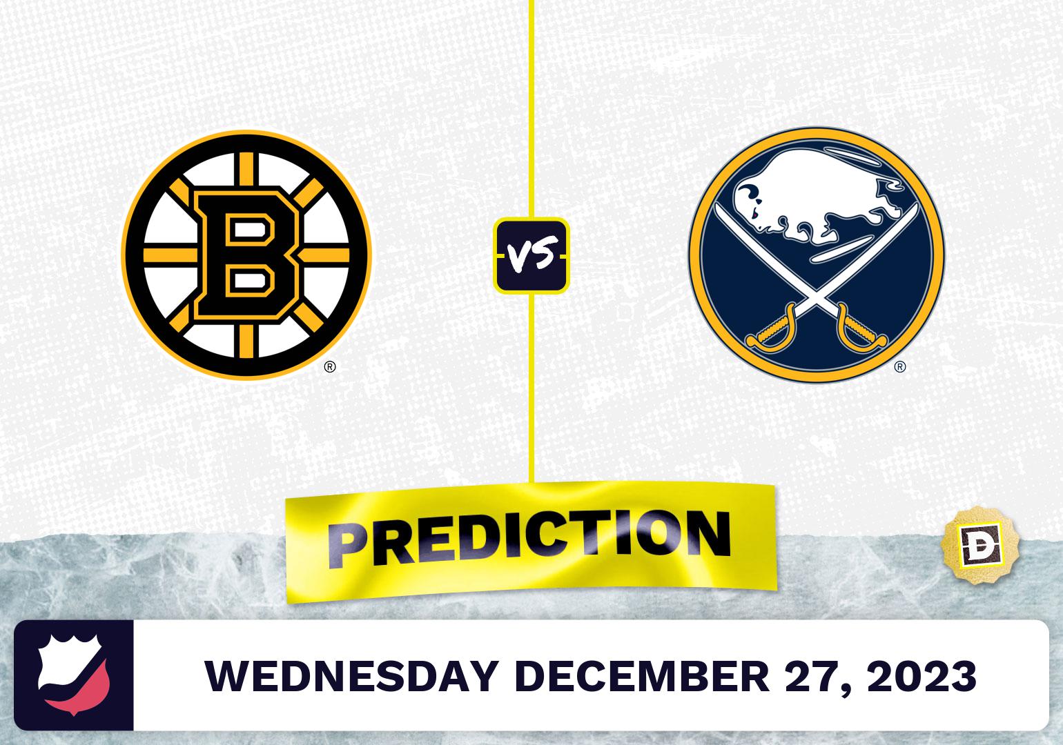 Boston Bruins vs. Buffalo Sabres Prediction, Odds, NHL Picks  [12/27/2023]