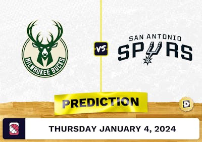 Milwaukee Bucks vs. San Antonio Spurs Prediction, Odds, NBA Picks  [1/4/2024]