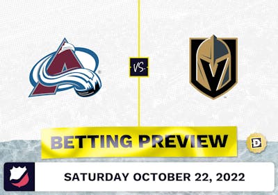Avalanche vs. Golden Knights Prediction and Odds - Oct 22, 2022